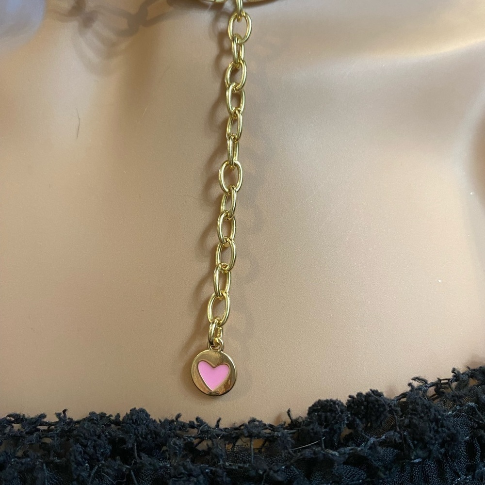 Graziano Signed RJ Multi Colored Lucite Rhinestone Chain Link Necklace FIRM - Picture 8 of 11